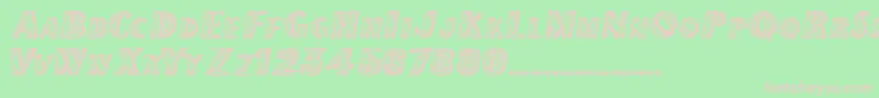 CallumRegular Font – Pink Fonts on Green Background