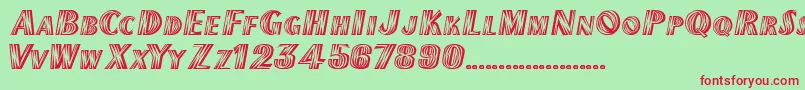 More about CallumRegular Font CallumRegular Font – Red Fonts on Green Background