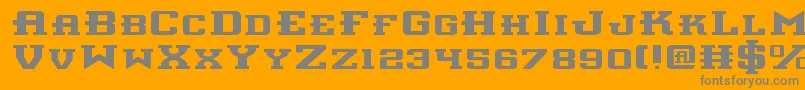 Interceptore Font – Gray Fonts on Orange Background