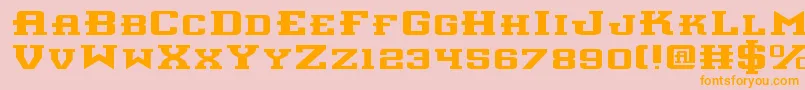 Interceptore Font – Orange Fonts on Pink Background