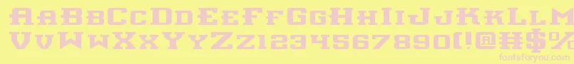 Interceptore Font – Pink Fonts on Yellow Background