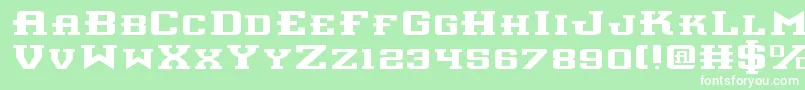 Interceptore Font – White Fonts on Green Background