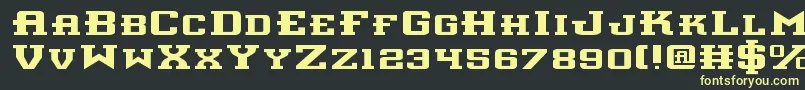 Interceptore Font – Yellow Fonts on Black Background