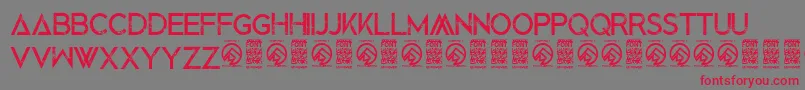 BlackedoutRegular Font – Red Fonts on Gray Background