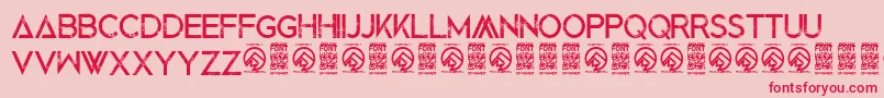 BlackedoutRegular Font – Red Fonts on Pink Background
