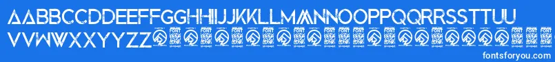 BlackedoutRegular Font – White Fonts on Blue Background