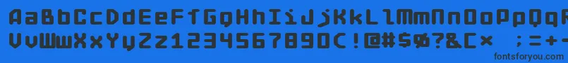 Шрифт Addelectriccity – чёрные шрифты на синем фоне