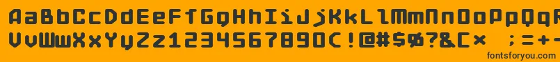 Addelectriccity Font – Black Fonts on Orange Background