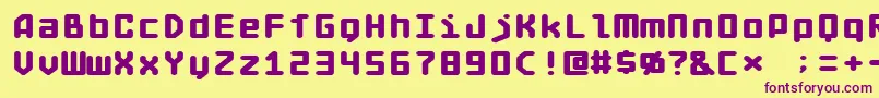 Addelectriccity Font – Purple Fonts on Yellow Background