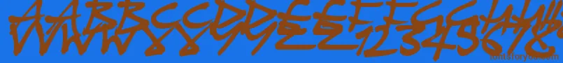 PiratePlunder Font – Brown Fonts on Blue Background
