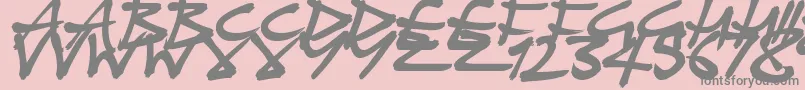 フォントPiratePlunder – ピンクの背景に灰色の文字