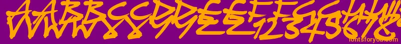 PiratePlunder Font – Orange Fonts on Purple Background