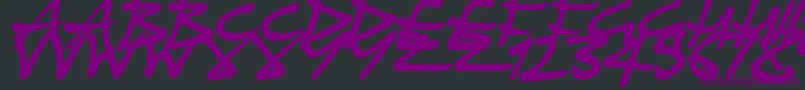 PiratePlunder-Schriftart – Violette Schriften auf schwarzem Hintergrund