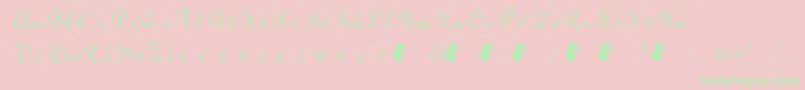 SodaLime Font – Green Fonts on Pink Background