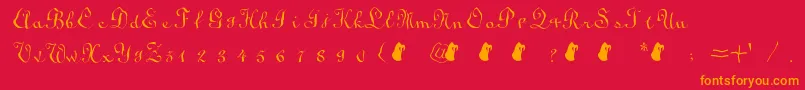 SodaLime Font – Orange Fonts on Red Background