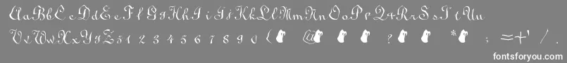 フォントSodaLime – 灰色の背景に白い文字