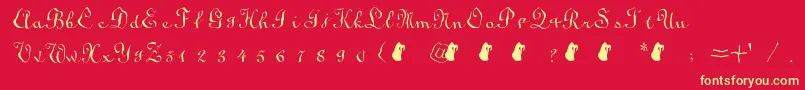 SodaLime Font – Yellow Fonts on Red Background