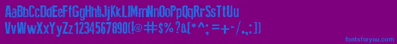 BrokenType Font – Blue Fonts on Purple Background