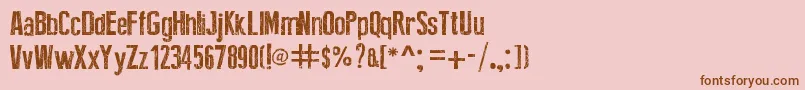 BrokenType Font – Brown Fonts on Pink Background