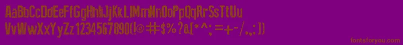 BrokenType Font – Brown Fonts on Purple Background