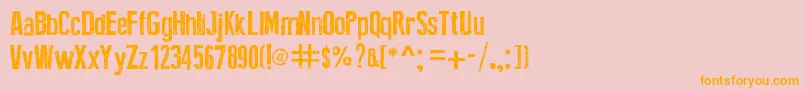 BrokenType Font – Orange Fonts on Pink Background