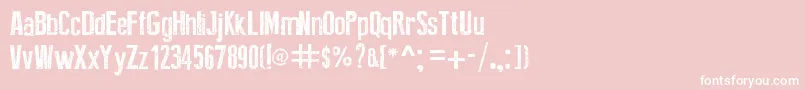 BrokenType Font – White Fonts on Pink Background