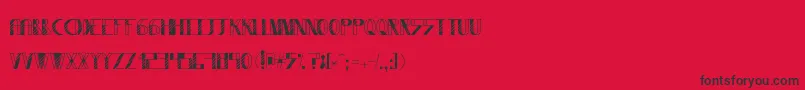 Wysterium-fontti – mustat fontit punaisella taustalla