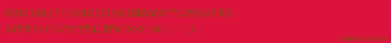 Wysterium Font – Brown Fonts on Red Background