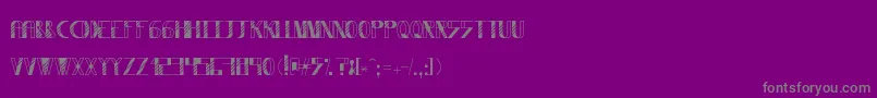 フォントWysterium – 紫の背景に灰色の文字