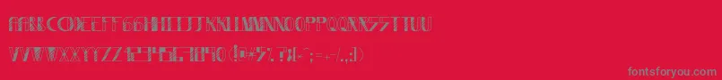 フォントWysterium – 赤い背景に灰色の文字