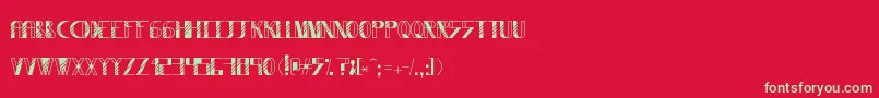 Wysterium Font – Green Fonts on Red Background