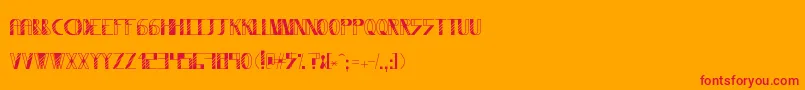 Wysterium-Schriftart – Rote Schriften auf orangefarbenem Hintergrund
