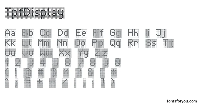 Fuente TpfDisplay - alfabeto, números, caracteres especiales