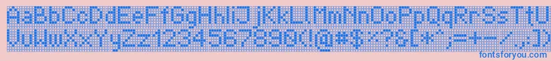 フォントTpfDisplay – ピンクの背景に青い文字