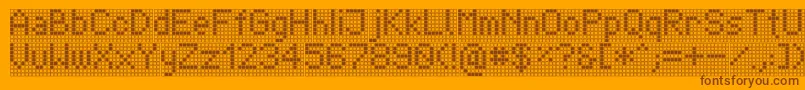 Czcionka TpfDisplay – brązowe czcionki na pomarańczowym tle