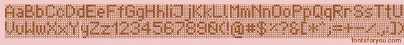 フォントTpfDisplay – ピンクの背景に茶色のフォント