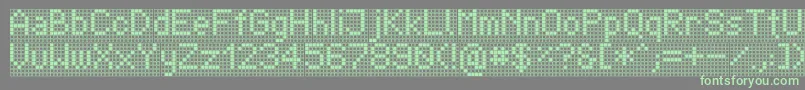 Шрифт TpfDisplay – зелёные шрифты на сером фоне