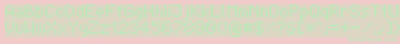 フォントTpfDisplay – ピンクの背景に緑の文字
