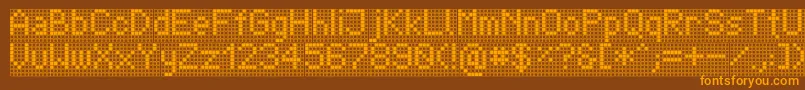 Czcionka TpfDisplay – pomarańczowe czcionki na brązowym tle
