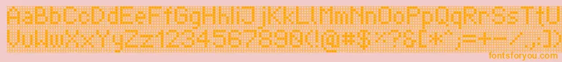 Czcionka TpfDisplay – pomarańczowe czcionki na różowym tle