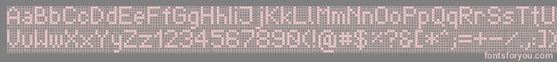 フォントTpfDisplay – 灰色の背景にピンクのフォント