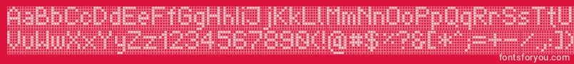 フォントTpfDisplay – 赤い背景にピンクのフォント