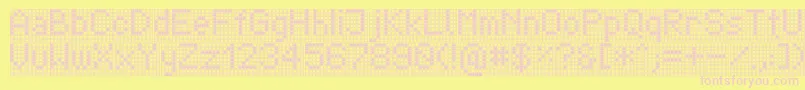 En savoir plus sur la police TpfDisplay Police TpfDisplay – polices roses sur fond jaune