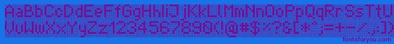 Шрифт TpfDisplay – фиолетовые шрифты на синем фоне
