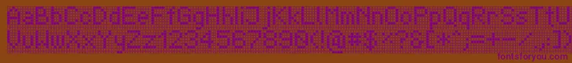 Шрифт TpfDisplay – фиолетовые шрифты на коричневом фоне
