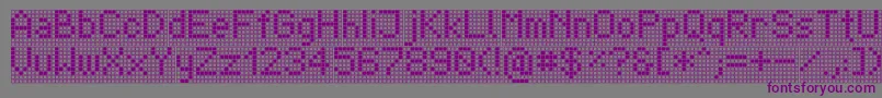Czcionka TpfDisplay – fioletowe czcionki na szarym tle