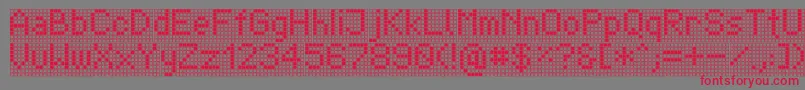 TpfDisplay Font – Red Fonts on Gray Background