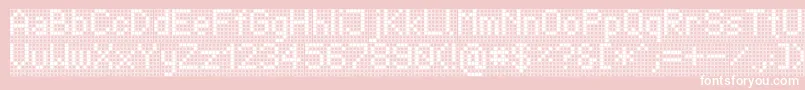 TpfDisplay-Schriftart – Weiße Schriften auf rosa Hintergrund