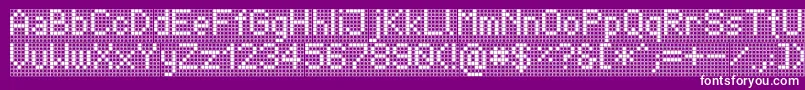 フォントTpfDisplay – 紫の背景に白い文字