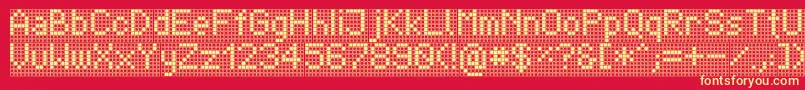 TpfDisplay Font – Yellow Fonts on Red Background